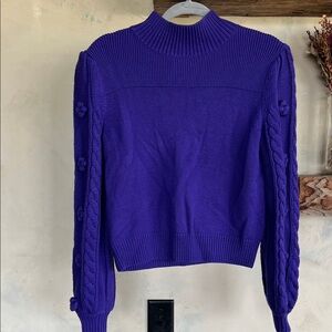 Anthropologie Maeve Purple Kiara textured sweater